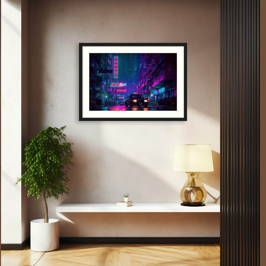 Neon City Wall Art Print