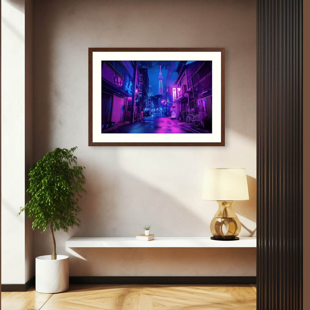Cyberpunk Cityscape Print