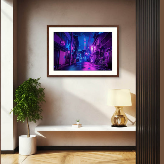 Cyberpunk Cityscape Print