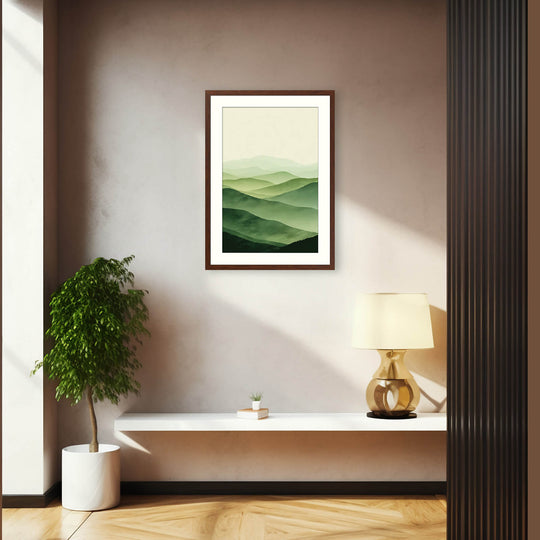 Abstract Green Mountain Landscape