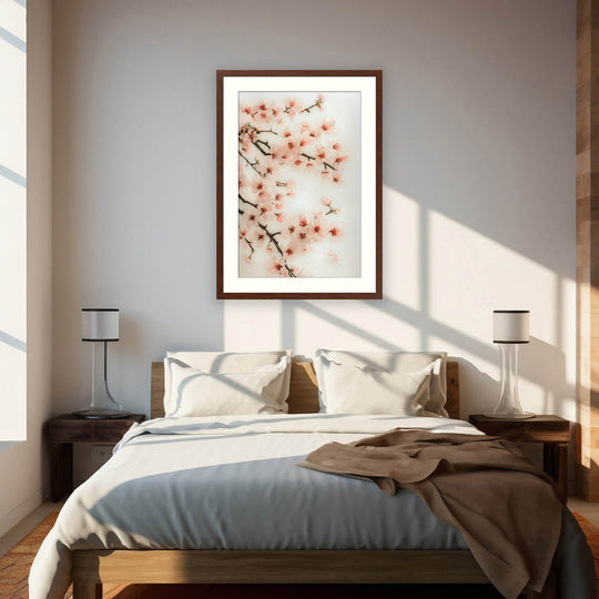 Sakura Flower Print in Soft Pink & White