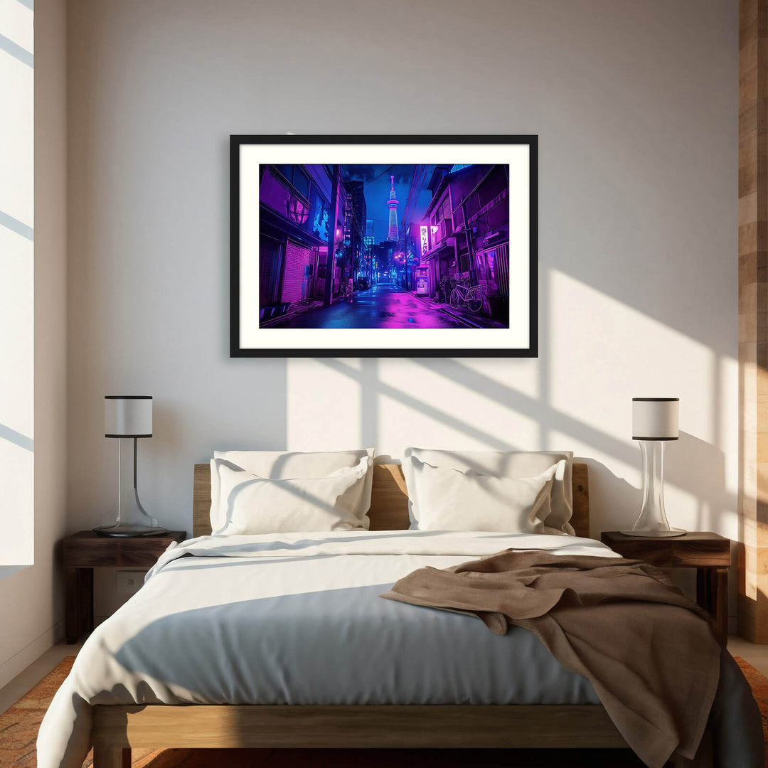 Cyberpunk Cityscape Print