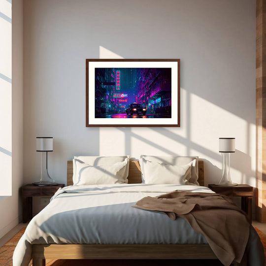 Neon City Wall Art Print