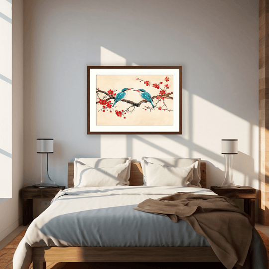 Bird Cherry Blossom Wall Art