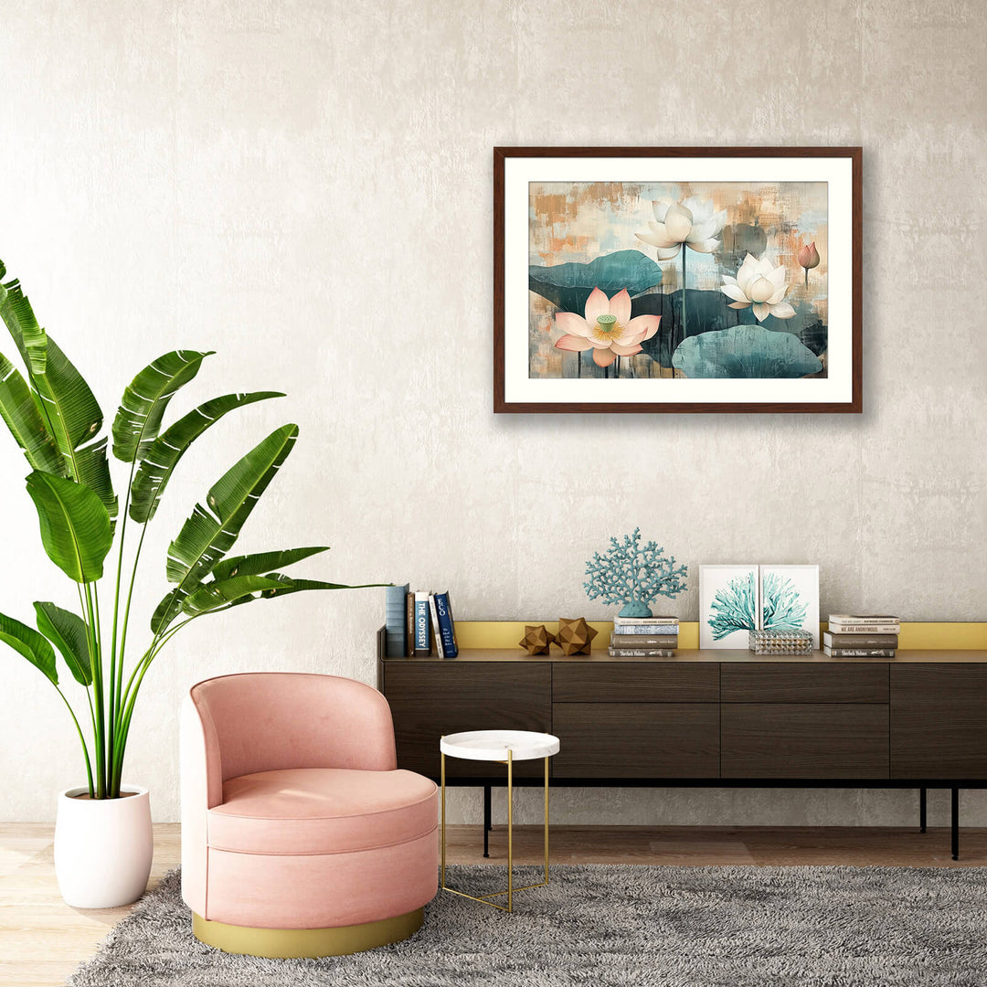 Japanese Lotus Wall Art Print