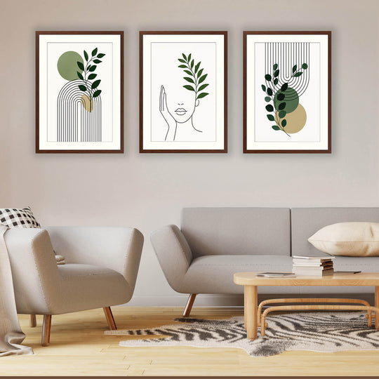 Minimalist Plant with Geometric Shapes