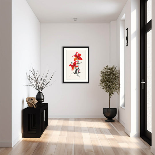 Twin Red Lilies