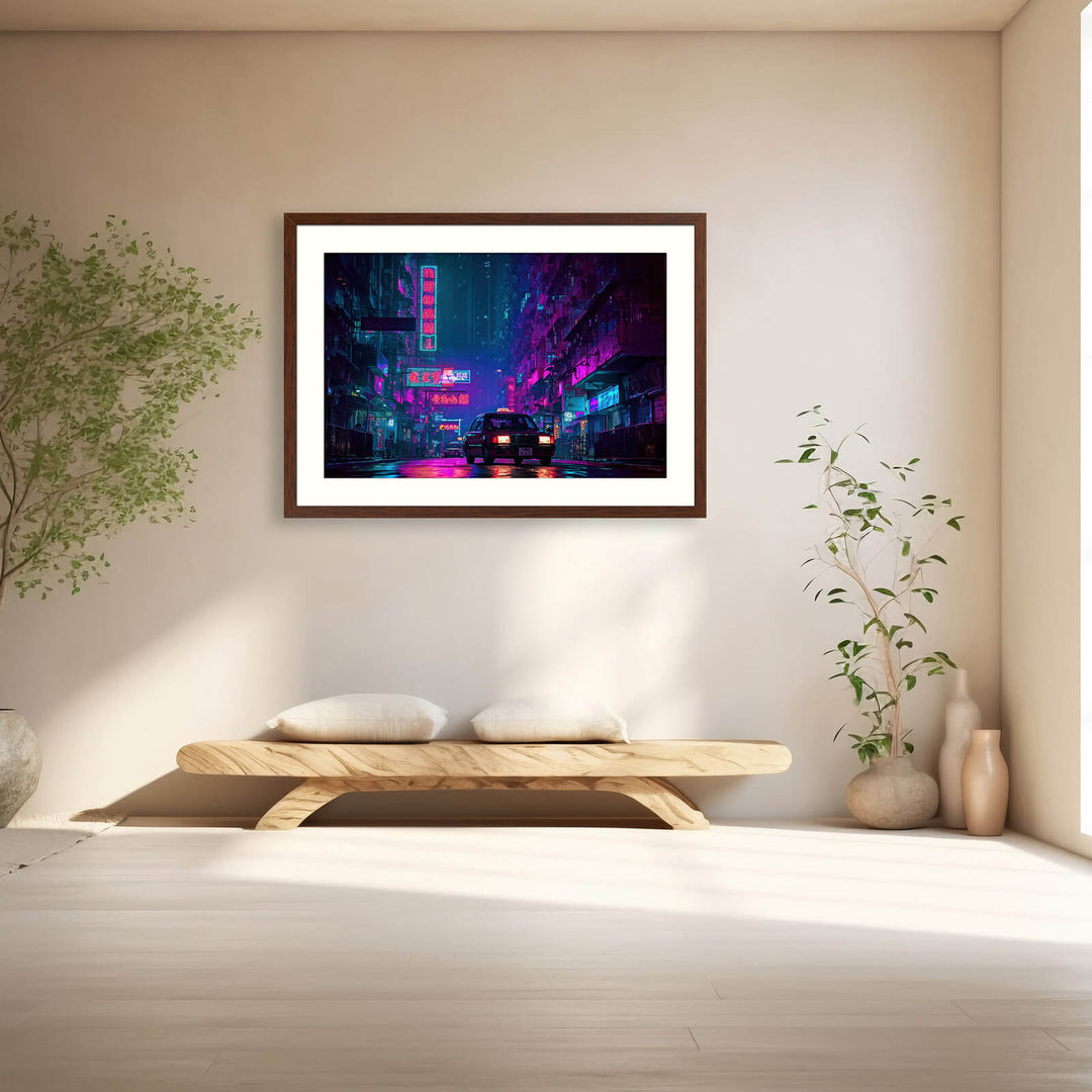 Neon City Wall Art Print