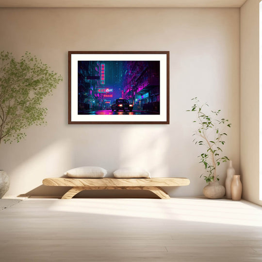 Neon City Wall Art Print
