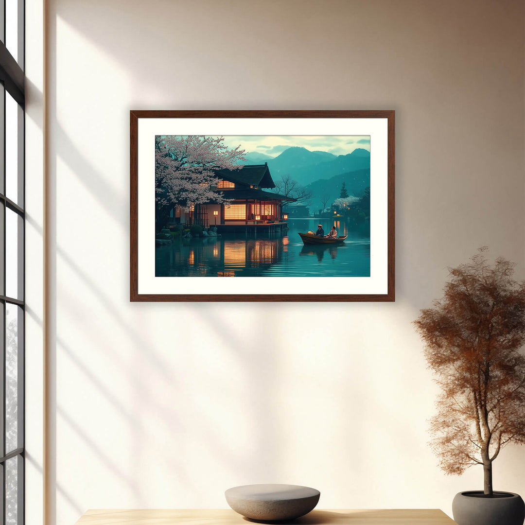 Japanese Lake House Print