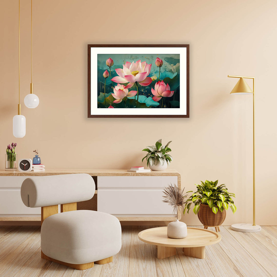 Japanese Lotus Wall Art Print