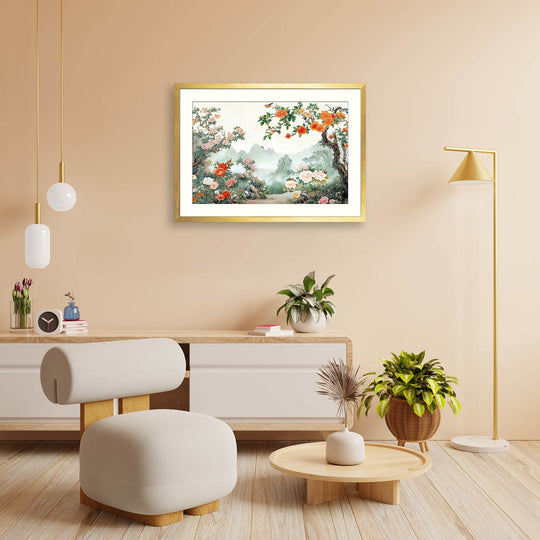 Japanese Floral Landscape