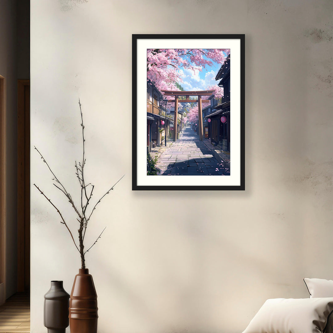 Japanese Cherry Blossom Wall Art Print