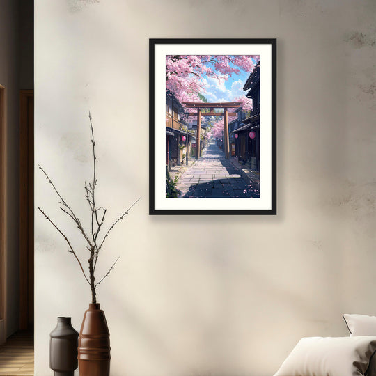 Japanese Cherry Blossom Wall Art Print