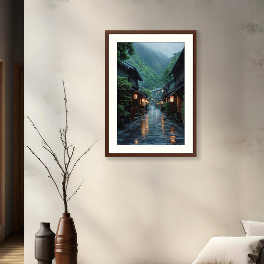 Rainy Street Japan Print
