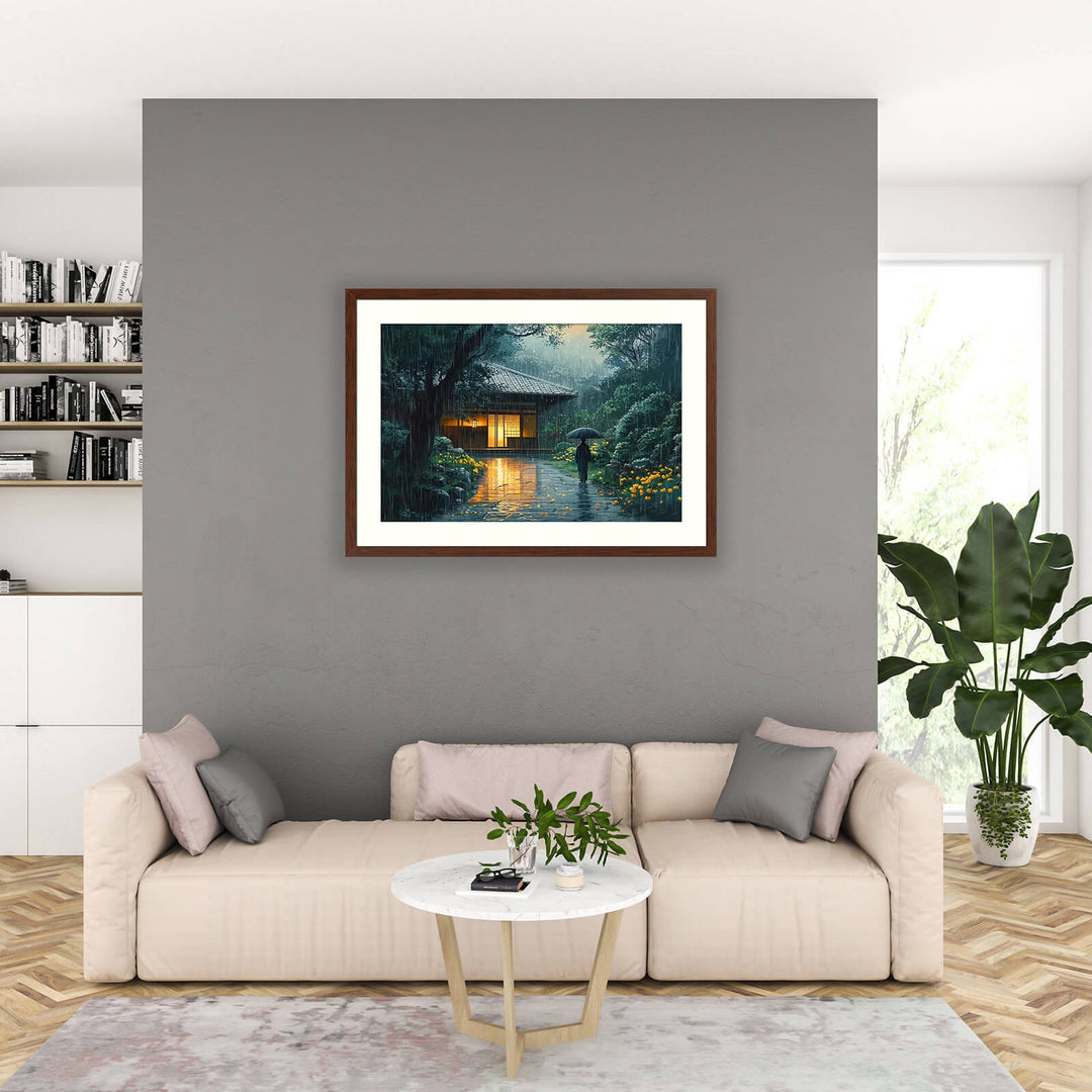Rainy Night Japan Art Print