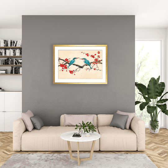 Bird Cherry Blossom Wall Art