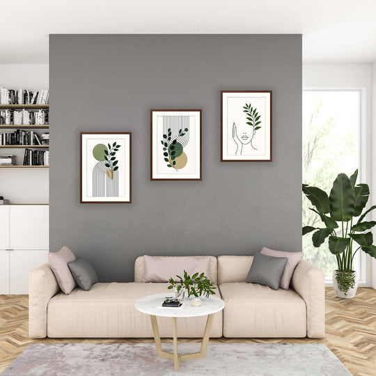 Minimalist Plant with Geometric Shapes