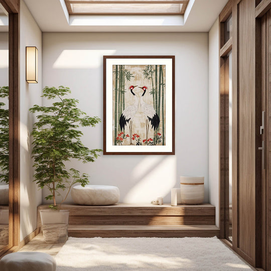 Cranes in Bamboo Forest