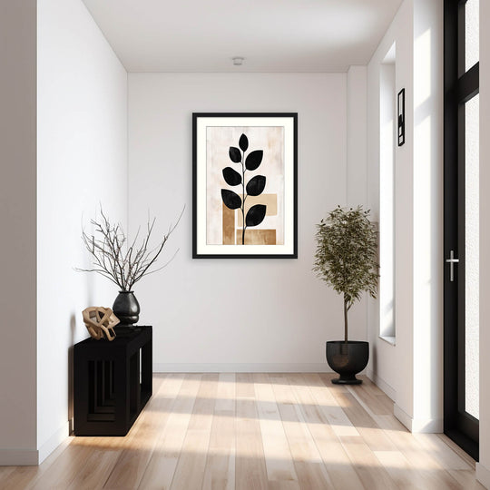 Japandi Abstract Leaf Print
