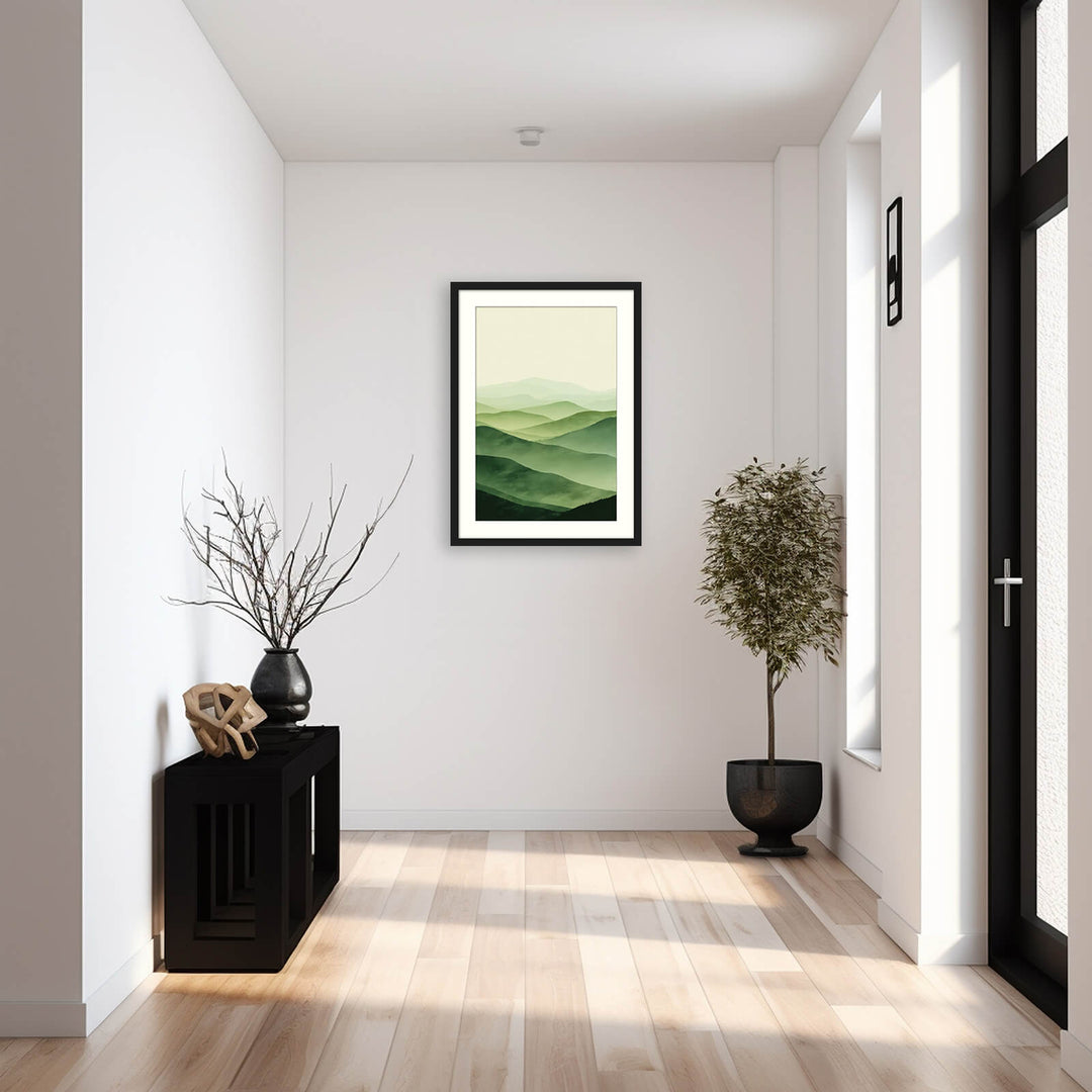 Abstract Green Mountain Landscape