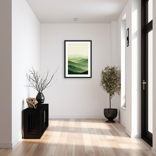 Abstract Green Mountain Landscape