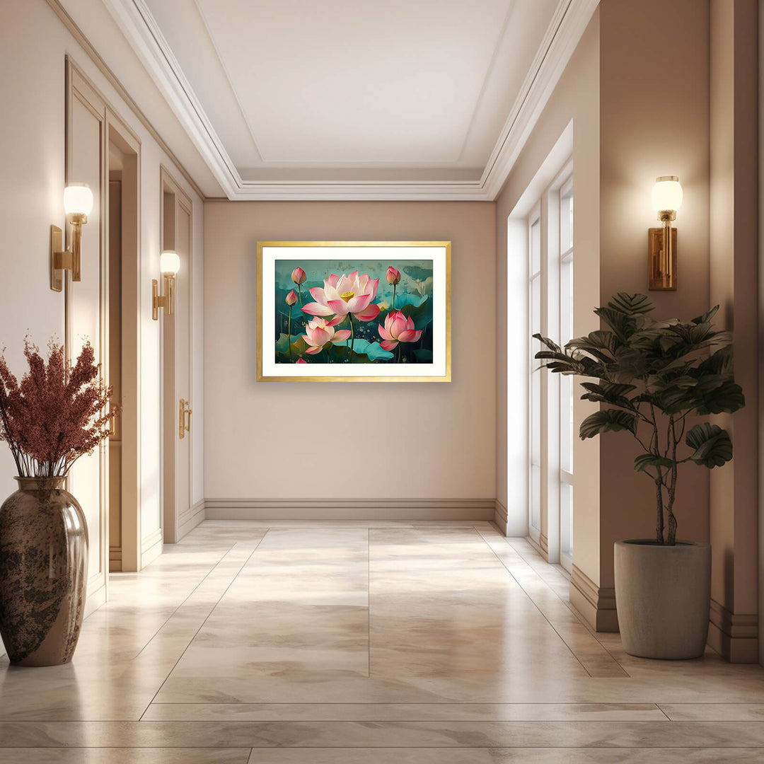 Japanese Lotus Wall Art Print