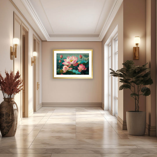 Japanese Lotus Wall Art Print