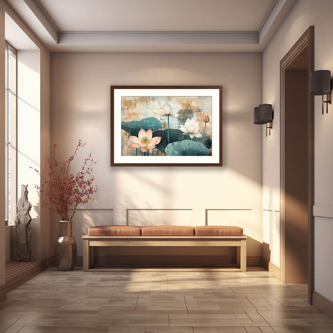 Japanese Lotus Wall Art Print