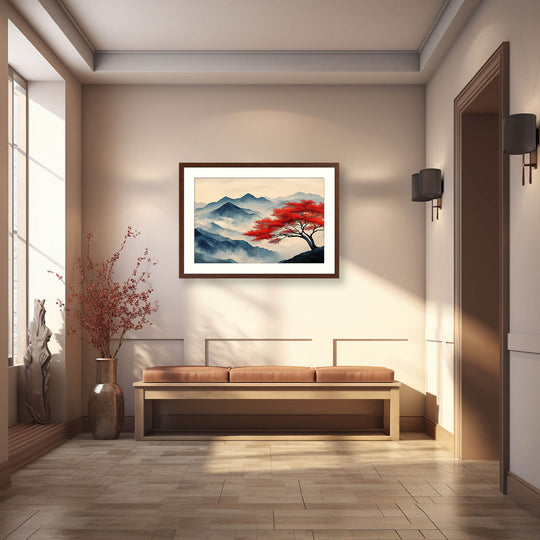 Red Maple Mountain Landscape