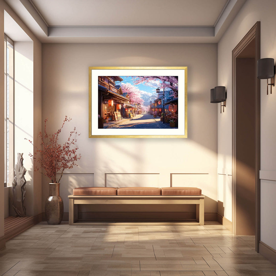 Japanese Street House Print