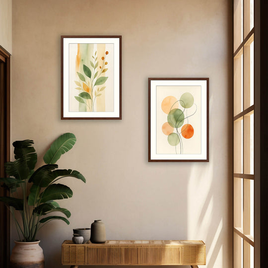Watercolor Style Geometric Decor