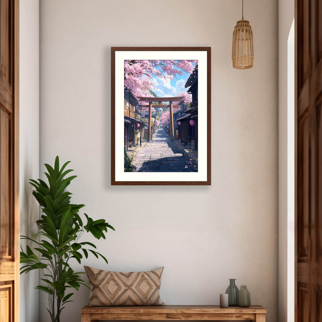 Japanese Cherry Blossom Wall Art Print