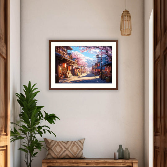 Japanese Street House Print