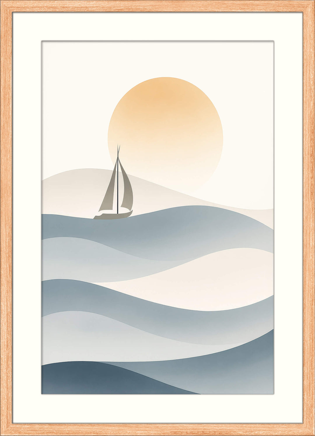Minimalist Sailboat Wall Art