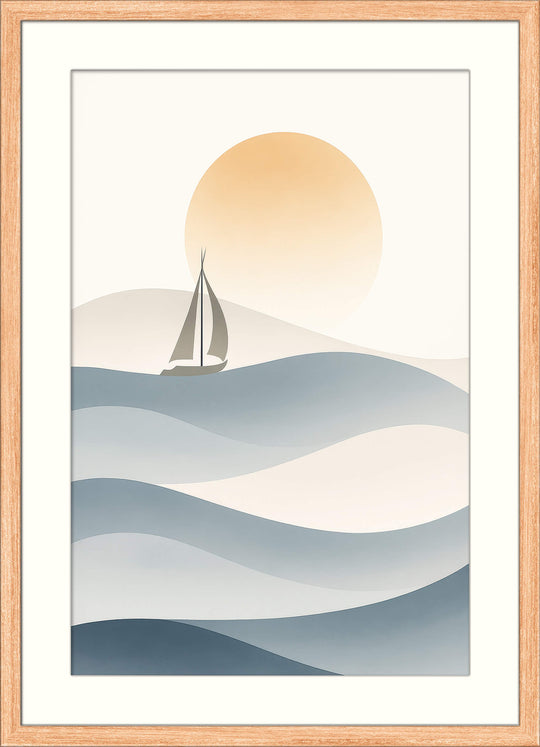 Minimalist Sailboat Wall Art