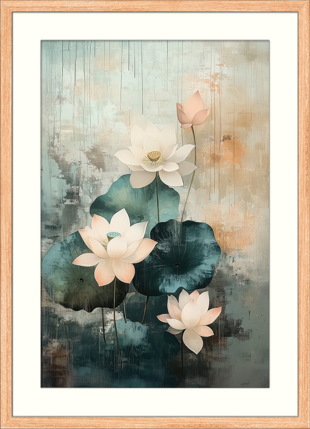 Japanese Lotus Wall Art Print