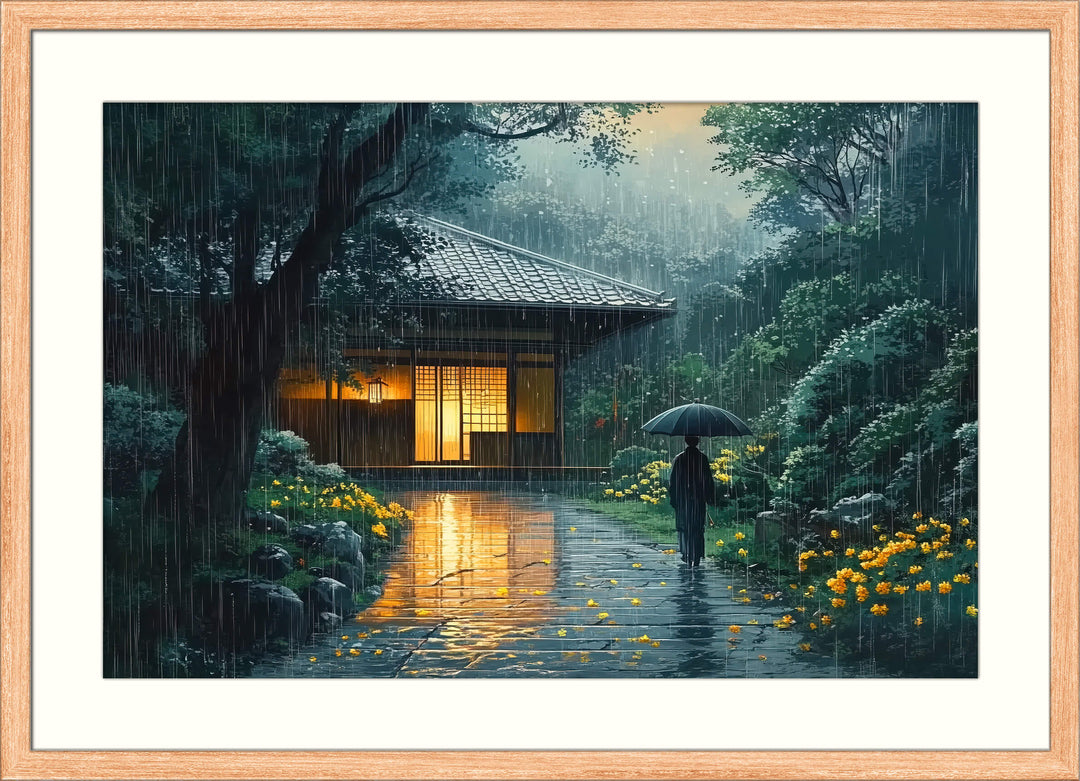 Rainy Night Japan Art Print
