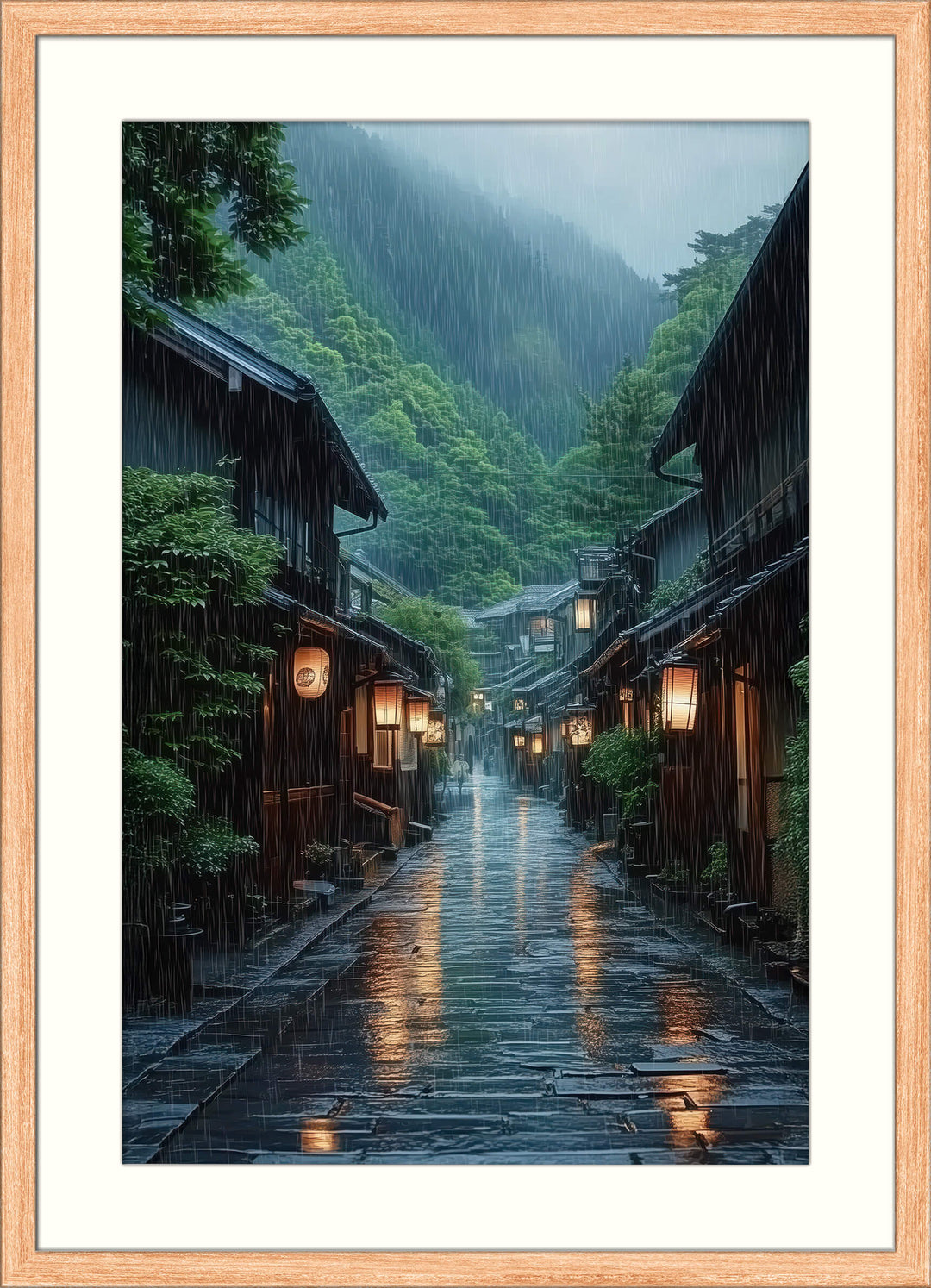 Rainy Street Japan Print