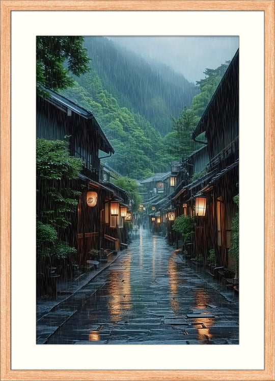 Rainy Street Japan Print