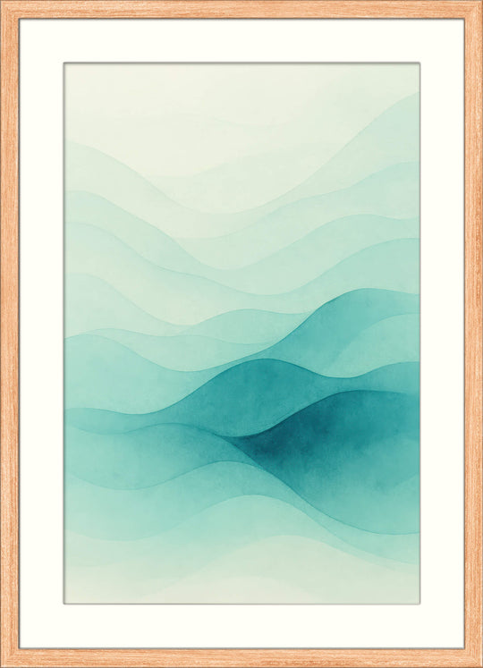 Aqua Abstract Wall Art