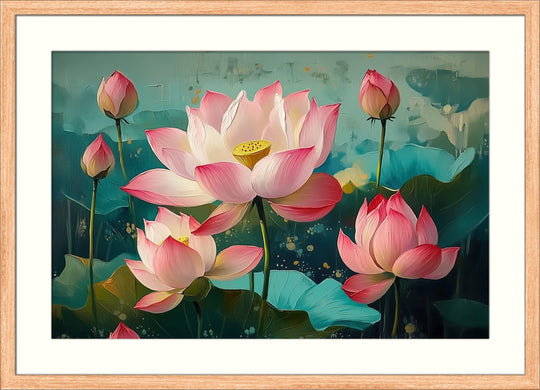 Japanese Lotus Wall Art Print