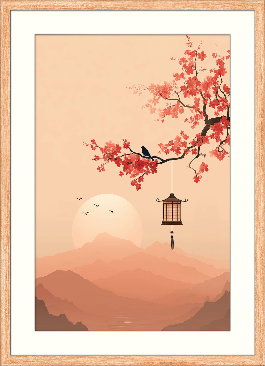 Cherry Blossom Lantern at Dusk