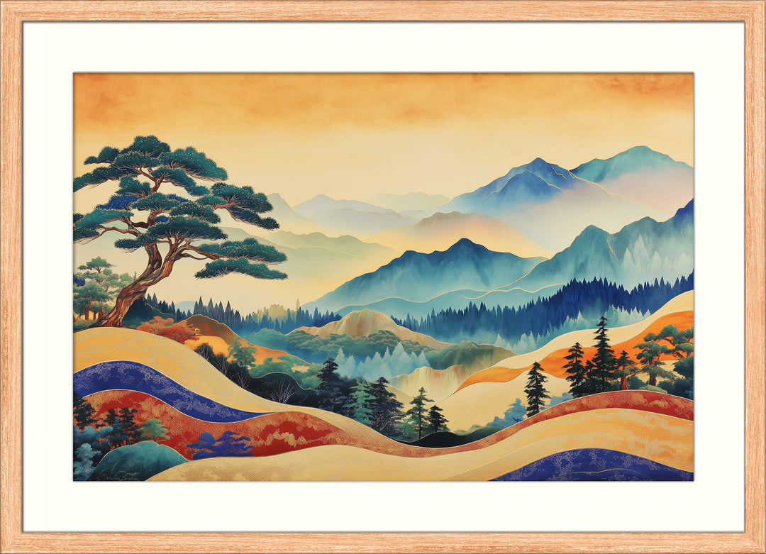 Golden Dawn Over Painted Peaks