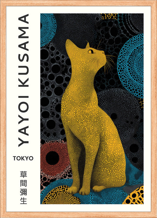 Yayoi Kusama Golden Cat Poster