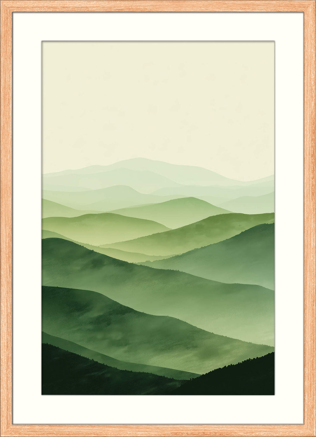 Abstract Green Mountain Landscape