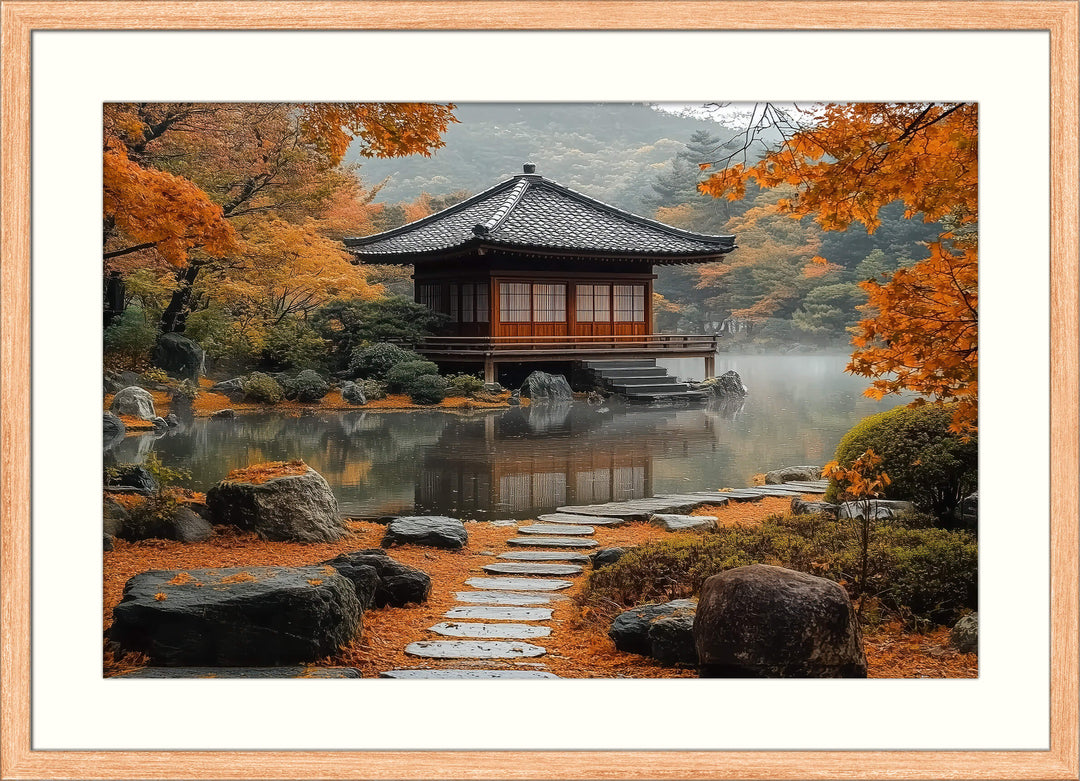 Japanese Garden Autumn Wall Art