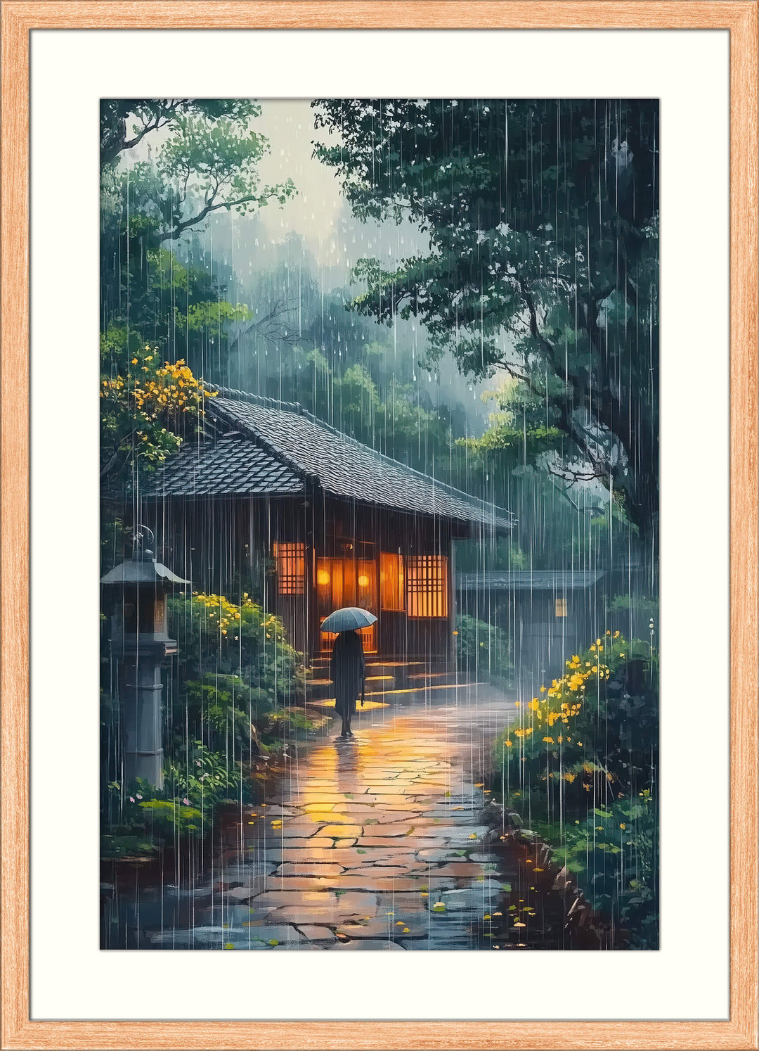 Japanese Rain Wall Art