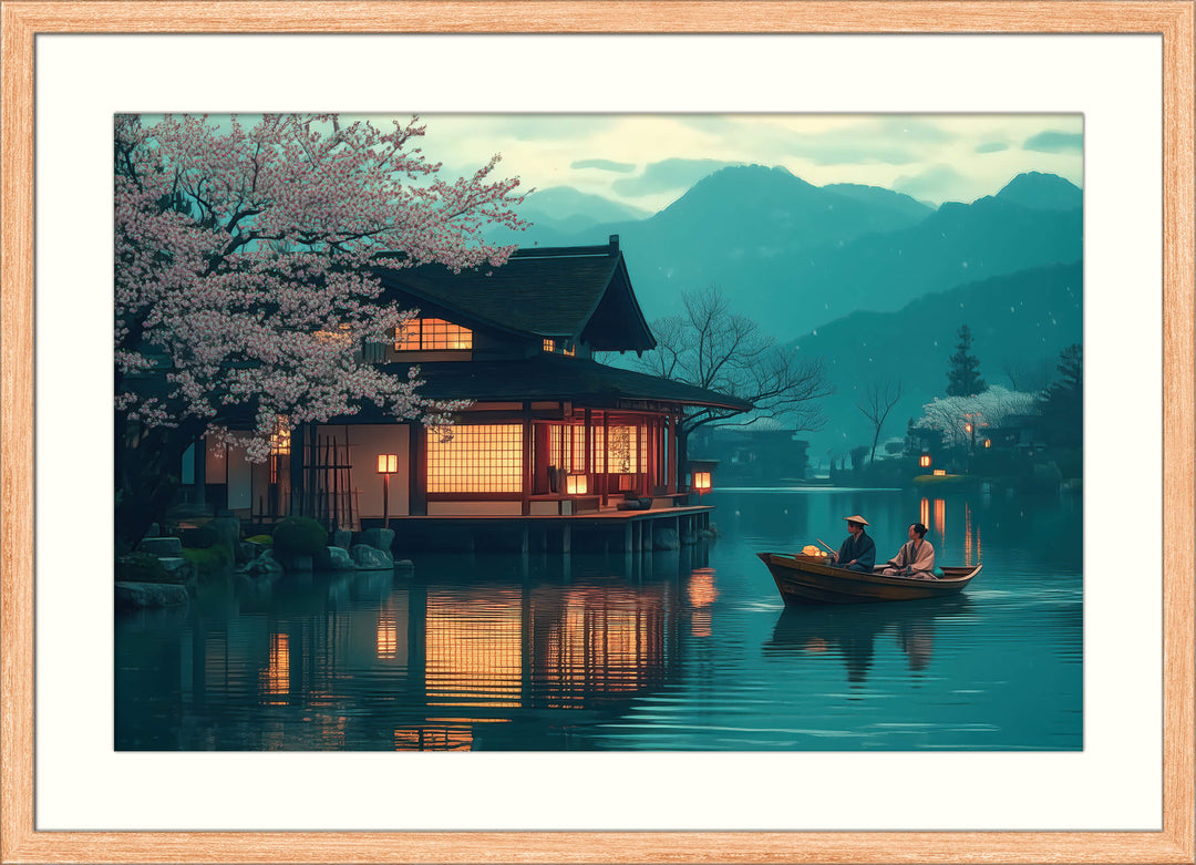 Japanese Lake House Print
