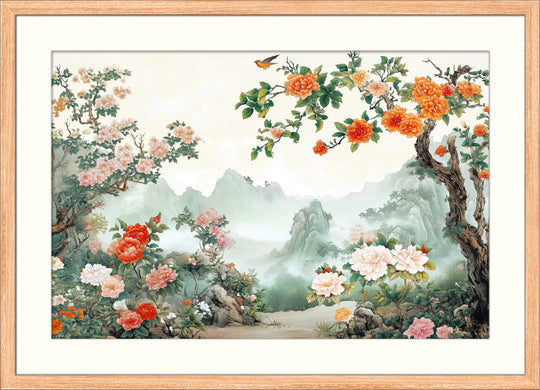 Japanese Floral Landscape